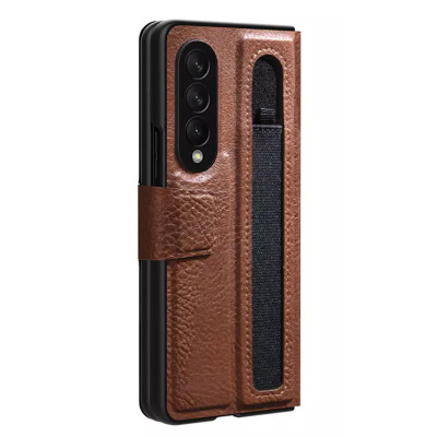 Husa Protectie Nillkin Aoge Leather Series pentru Samsung Galaxy Z Fold5, Maro