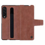 Husa Protectie Nillkin Aoge Leather Series pentru Samsung Galaxy Z Fold5, Maro