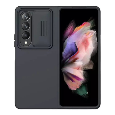 Husa Protectie Nillkin Camshield Silky Silicone Series pentru Samsung Galaxy Z Fold4, Negru