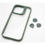 Husa Protectie din Policarbonat cu stativ si protectie camere, pentru iPhone 11 Pro, Verde