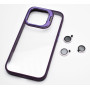 Husa Protectie din Policarbonat cu stativ si protectie camere, pentru iPhone 11 Pro, Violet