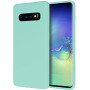 Husa Samsung Galaxy S10 Plus, ultra slim, silicon Albastru, cu interior de catifea, silk touch