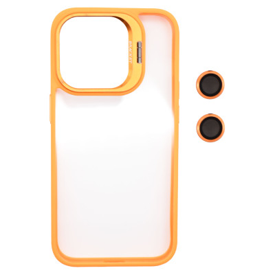 Husa Protectie din Policarbonat cu stativ si protectie camere, pentru iPhone 11, Portocaliu