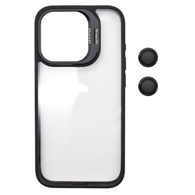 Husa Protectie din Policarbonat cu stativ si protectie camere, pentru iPhone 11, Negru