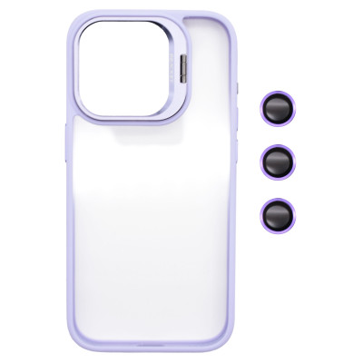 Husa Protectie din Policarbonat cu stativ si protectie camere, pentru iPhone 11 Pro, Mov