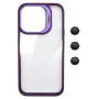 Husa Protectie din Policarbonat cu stativ si protectie camere, pentru iPhone 11 Pro, Violet