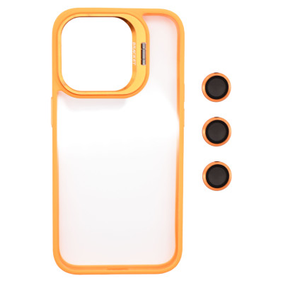 Husa Protectie din Policarbonat cu stativ si protectie camere, pentru iPhone 11 Pro Max, Portocaliu