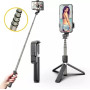 Selfie Stick Q07 trepied Bluetooth, Negru