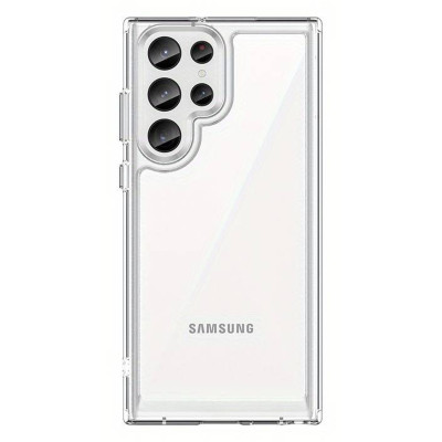 Husa de protectie din Silicon Full Camera Protection pentru Samsung Galaxy S24 Ultra, Transparent