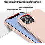 Husa protectie pentru iPhone 12 Pro , ultra slim din silicon Roz,silk touch, interior din catifea