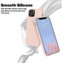 Husa protectie pentru iPhone 12 Pro , ultra slim din silicon Roz,silk touch, interior din catifea