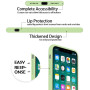 Husa protectie pentru iPhone 11 Pro Max, ultra slim din silicon, silk touch, interior din catifea, Verde deschis