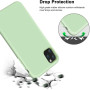 Husa protectie pentru iPhone 11 Pro Max, ultra slim din silicon, silk touch, interior din catifea, Verde deschis