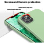 Husa protectie pentru iPhone 12 Pro MAX, ultra slim din silicon Verde,silk touch, interior din catifea