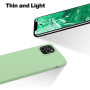 Husa protectie pentru iPhone 12 Pro MAX, ultra slim din silicon Verde,silk touch, interior din catifea