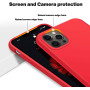 Husa protectie pentru iPhone 12 Pro MAX, ultra slim din silicon Rosu,silk touch, interior din catifea