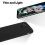 Husa protectie pentru iPhone 12 Pro MAX, ultra slim din silicon Negru,silk touch, interior din catifea