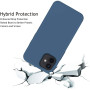 Husa protectie pentru iPhone 12 Mini , ultra slim din silicon Albastru,silk touch, interior din catifea