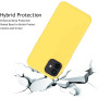 Husa protectie pentru iPhone 12 Mini , ultra slim din silicon Galben,silk touch, interior din catifea