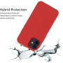 Husa protectie pentru iPhone 12 Mini , ultra slim din silicon Rosu,silk touch, interior din catifea