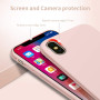 Husa protectie pentru iPhone X, ultra slim din silicon Roz,silk touch, interior din catifea