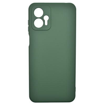 Husa de protectie din Silicon cu Microfibra la interior compatibila Motorola Moto G13, Verde inchis