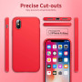 Husa protectie pentru iPhone X, ultra slim din silicon Rosu,silk touch, interior din catifea