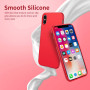 Husa protectie pentru iPhone X, ultra slim din silicon Rosu,silk touch, interior din catifea