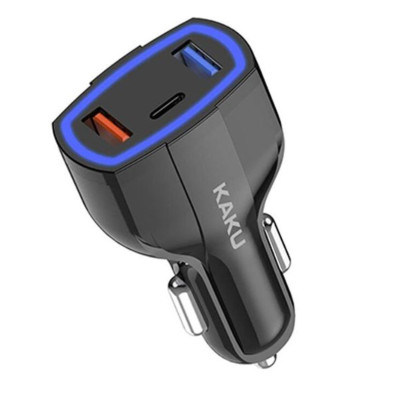 Incarcator Auto Fast Charge Kakusiga KSC-485 20W QC3.0 2USB-A + Tip-C, Negru