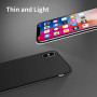 Husa protectie pentru iPhone X, ultra slim din silicon Negru,silk touch, interior din catifea