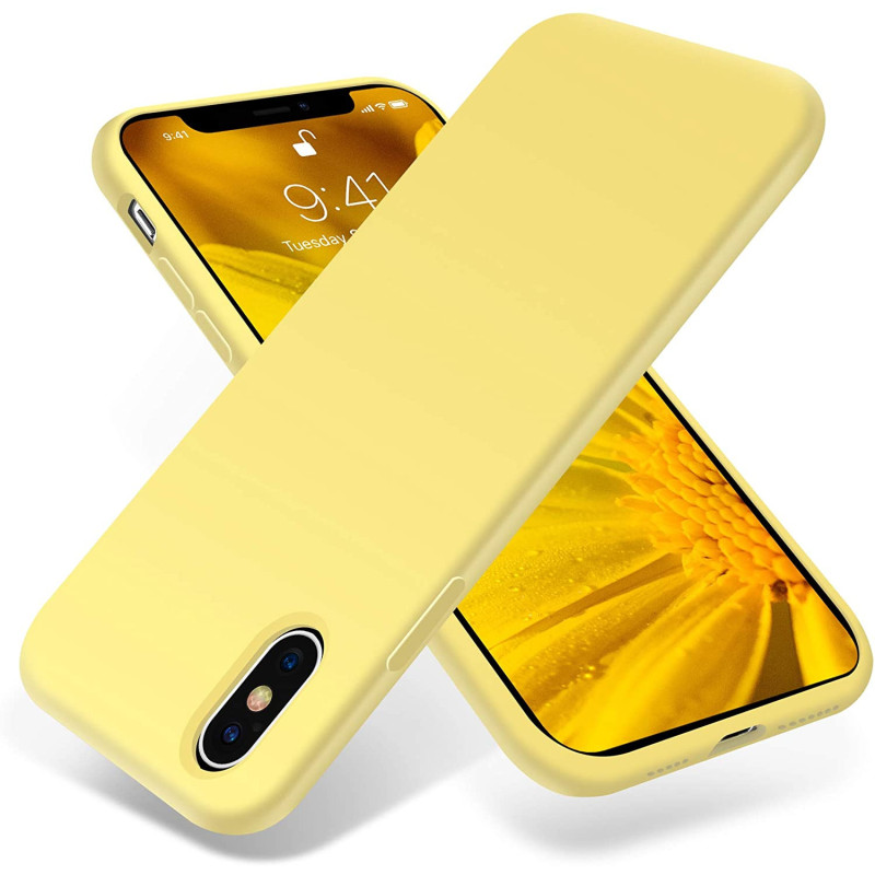 Husa Silk Touck Galben Apple iPhone X pz