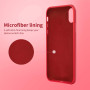 Husa protectie pentru iPhone Xs, ultra slim din silicon Rosu,silk touch, interior din catifea