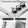 Husa Luxury tip MagSafe compatibila cu Samsung Galaxy S24, protectie camera, Margini colorate, Argintiu