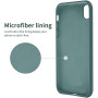 Husa protectie pentru iPhone Xr, ultra slim din silicon Verde inchis,silk touch, interior din catifea