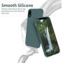 Husa protectie pentru iPhone Xr, ultra slim din silicon Verde inchis,silk touch, interior din catifea