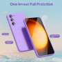 Husa de protectie din Silicon cu Microfibra la interior compatibila Samsung Galaxy S24, Lavanda