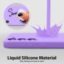 Husa de protectie din Silicon cu Microfibra la interior compatibila Samsung Galaxy S24, Lavanda