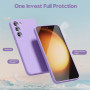 Husa de protectie din Silicon cu Microfibra la interior compatibila Samsung Galaxy S24, Lilac