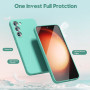 Husa de protectie din Silicon cu Microfibra la interior compatibila Samsung Galaxy S24, Verde Menta