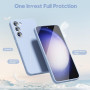 Husa de protectie din Silicon cu Microfibra la interior compatibila Samsung Galaxy S24 Plus, Mov deschis