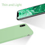 Husa protectie pentru iPhone Xr, ultra slim din silicon Verde deschis,silk touch, interior din catifea