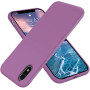 Husa protectie pentru iPhone Xr, ultra slim din silicon Mov Inchis,silk touch, interior din catifea