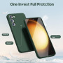 Husa de protectie din Silicon cu Microfibra la interior compatibila Samsung Galaxy S24 Plus, Verde inchis