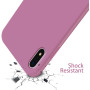 Husa protectie pentru iPhone Xr, ultra slim din silicon Mov Inchis,silk touch, interior din catifea