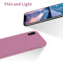 Husa protectie pentru iPhone Xr, ultra slim din silicon Mov Inchis,silk touch, interior din catifea