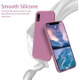 Husa protectie pentru iPhone Xr, ultra slim din silicon Mov Inchis,silk touch, interior din catifea