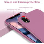 Husa protectie pentru iPhone Xr, ultra slim din silicon Mov Inchis,silk touch, interior din catifea