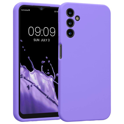 Husa de protectie din Silicon cu Microfibra la interior compatibila Samsung Galaxy A05S, Lavanda