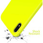 Husa protectie pentru iPhone Xr, ultra slim din silicon Galben,silk touch, interior din catifea