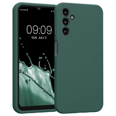 Husa de protectie din Silicon cu Microfibra la interior compatibila Samsung Galaxy A05S, Verde inchis